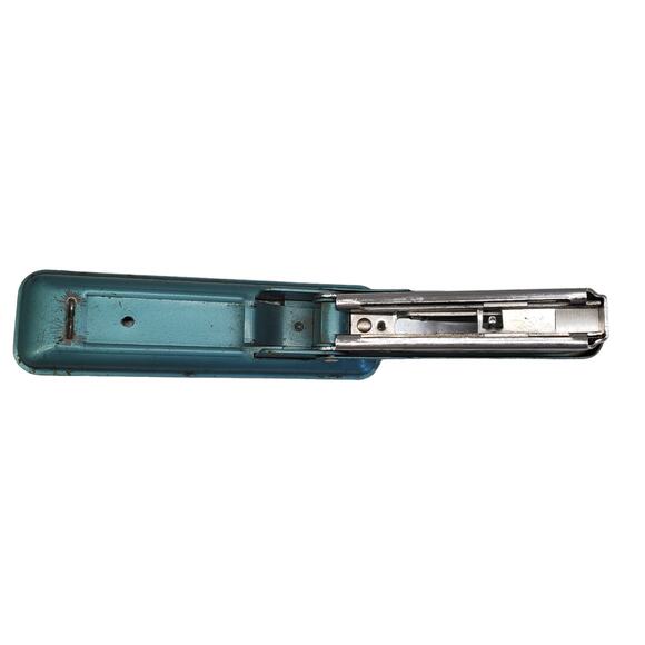 Vintage SWINGLINE CUB Teal Green Desktop Stapler Made in USA - Picture 8 of 12